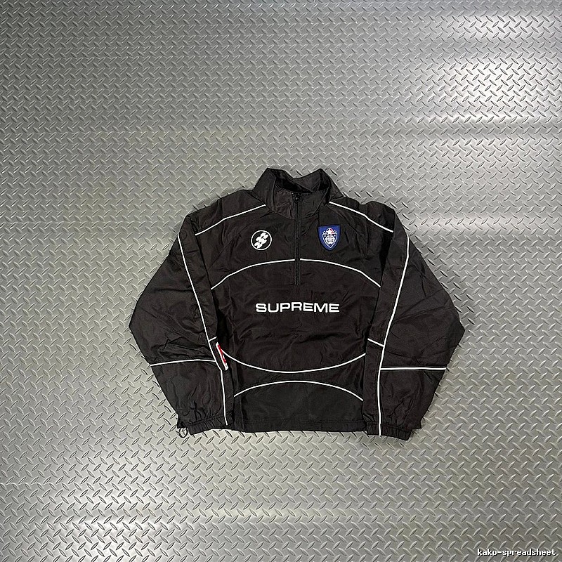 Supreme Black Piped Half-Zip Track Jacket