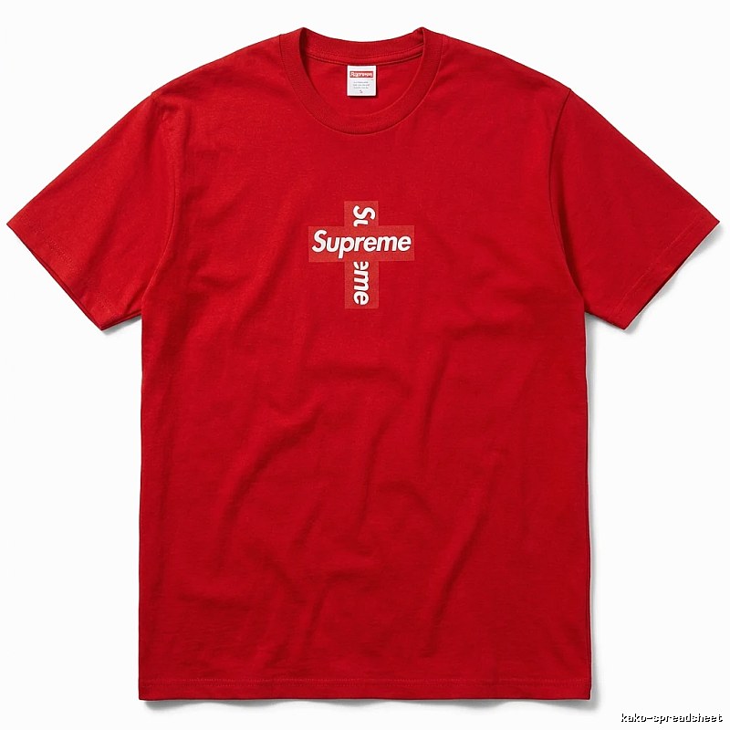 Supreme Cross Simple Style Red Clothes