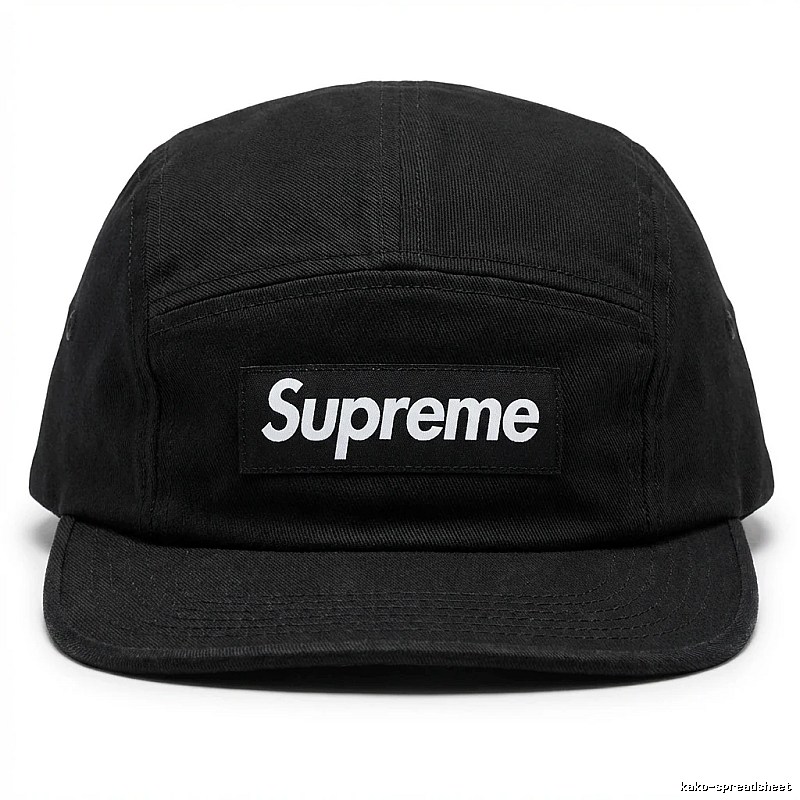 Supreme minimalist style black hat