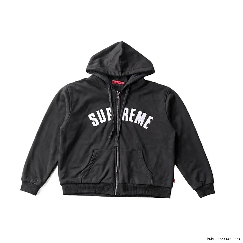Supreme minimalist style black hoodie