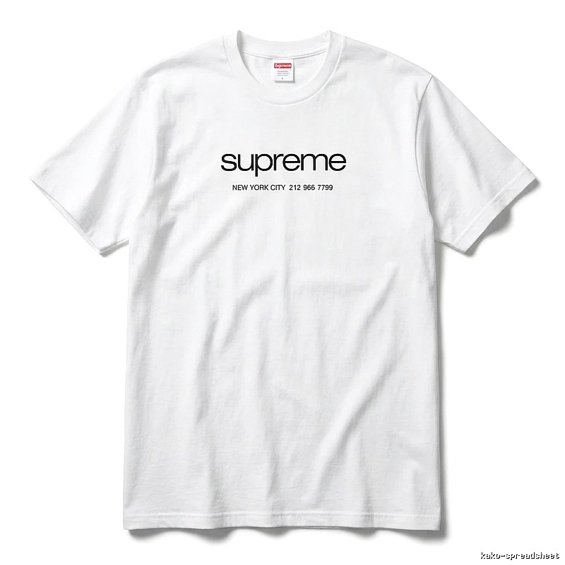 Supreme minimalist style white T-shirt