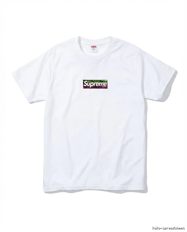 Supreme - printed simple white T - shirt