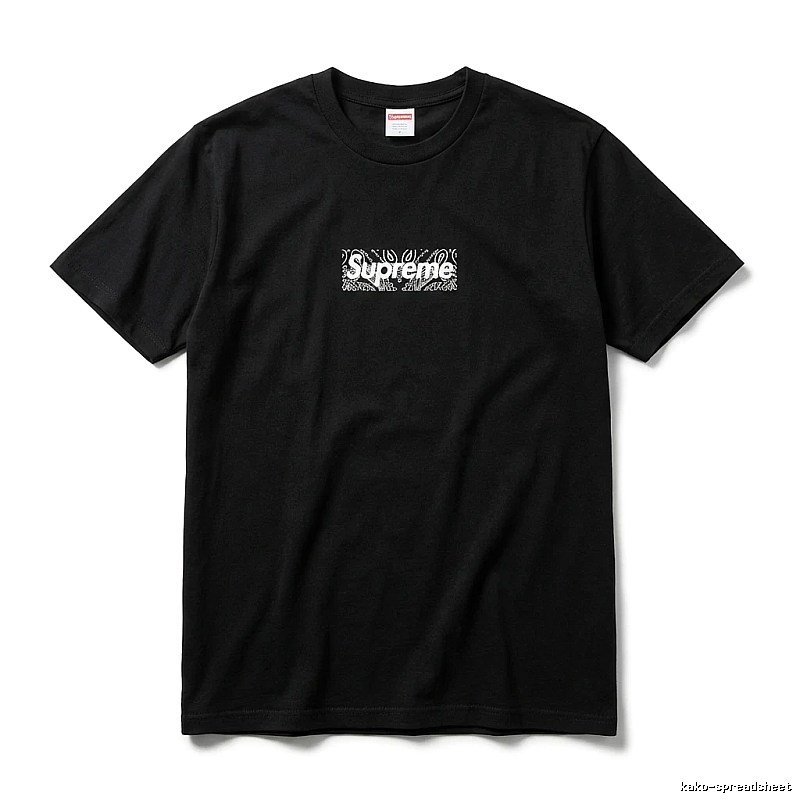 Supreme - printed trendy black T - shirt