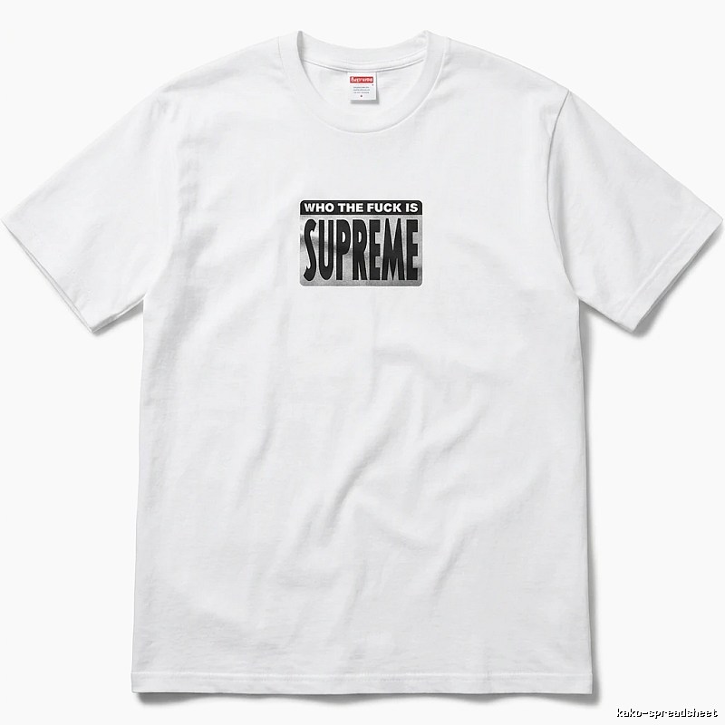 Supreme - printed trendy brand white T - shirt