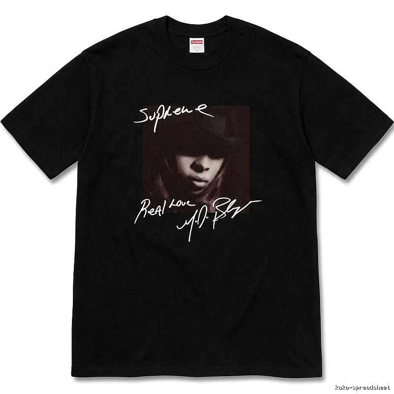 Supreme Real Love Style Black T-shirt