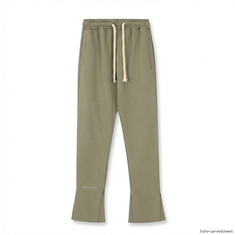SynaWorld casual style olive green trousers