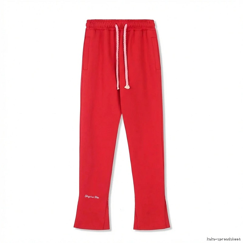 SynaWorld casual-style red long trousers