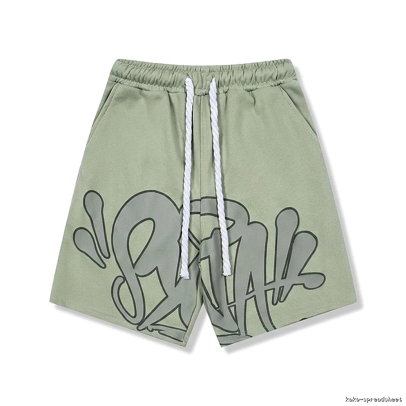 SynaWorld Graffiti Style Ash-Green Shorts