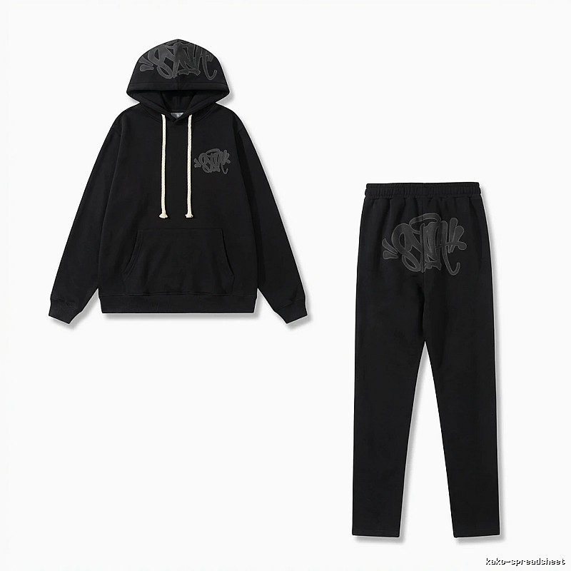SynaWorld Graffiti Trendy Cool Style Black Suit