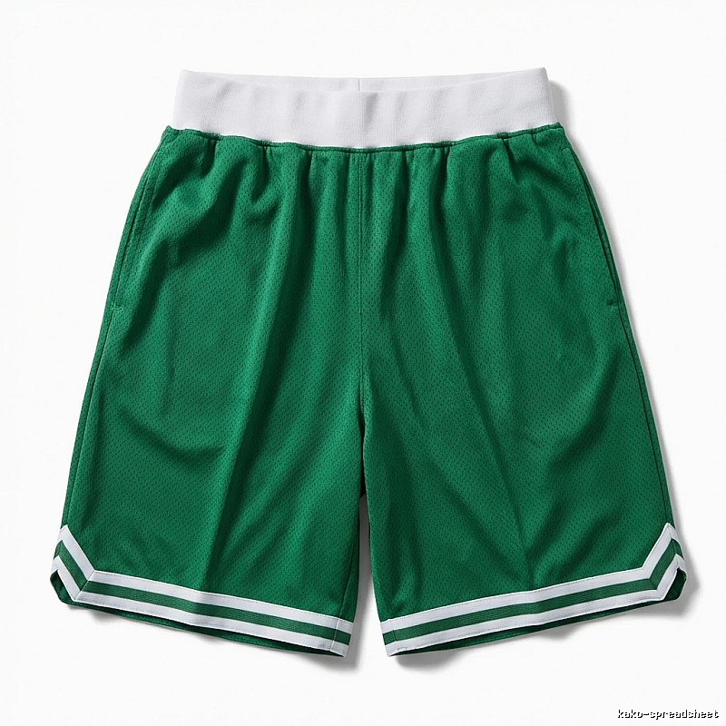 Tatum green and white retro-style shorts