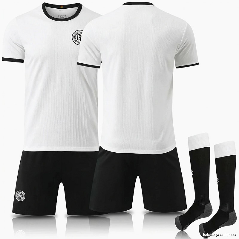 The classic black-and-white football jersey of the German national team.