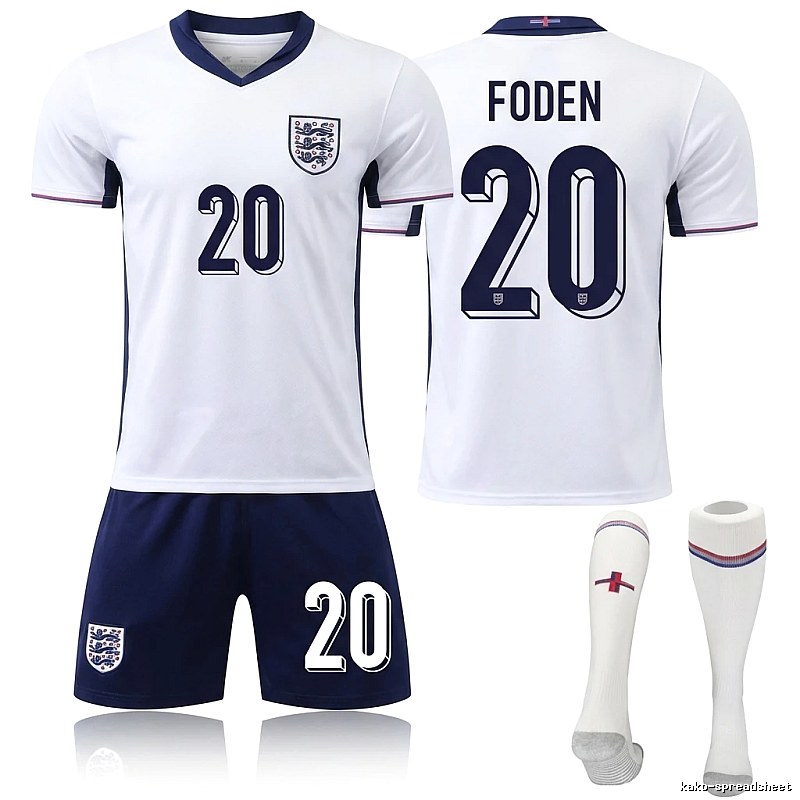 The England Foden No. 20 football jersey.