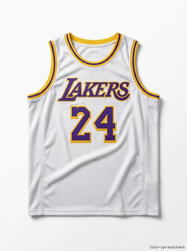 The No. 24 white jersey of the Kobe Lakers.