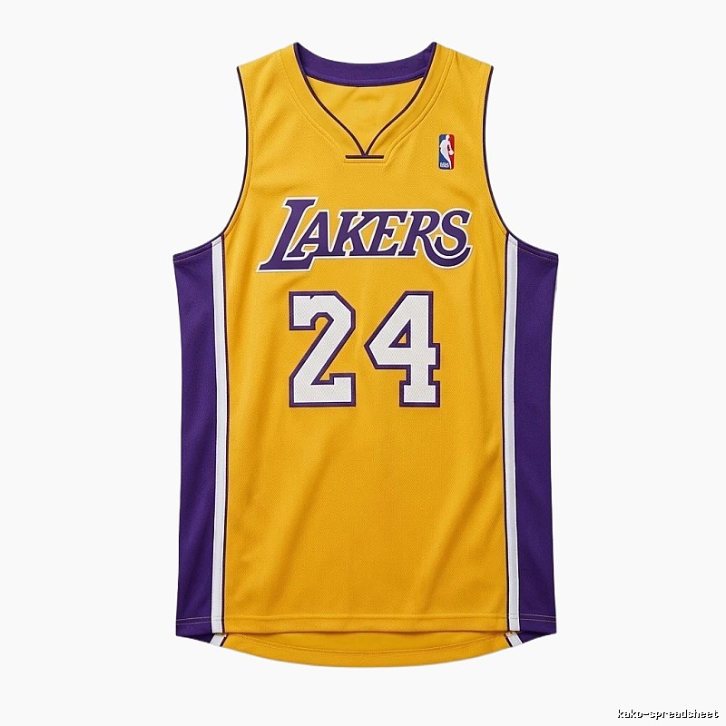 The No. 24 yellow jersey of the Los Angeles Lakers.