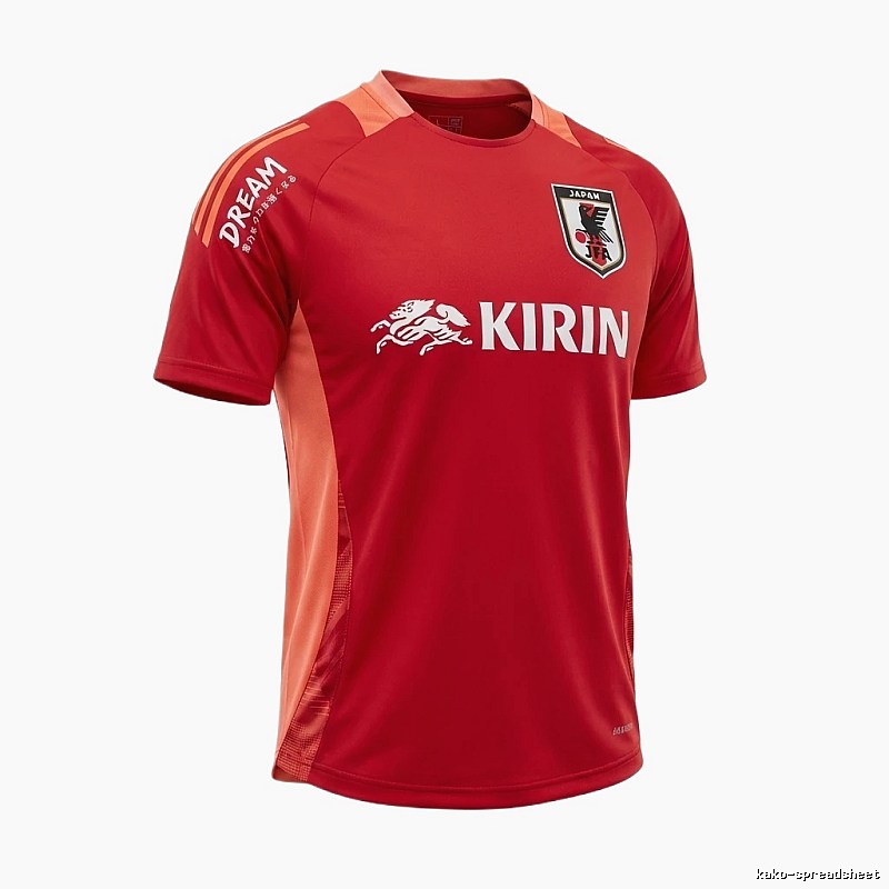 The red jersey with a joint name of Kirin and Tokyo Ghoul.