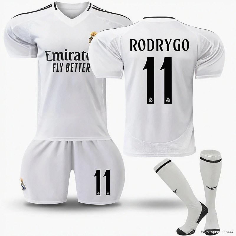 The white football jersey of the Real Madrid home field.