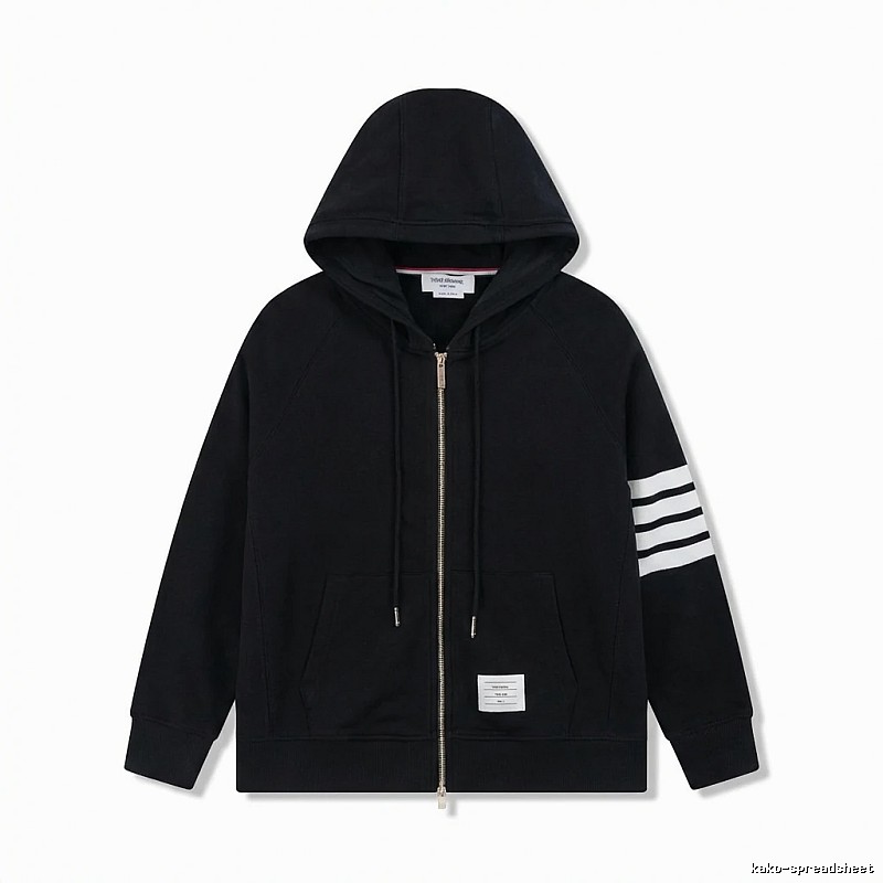 Thom Browne minimalist black hoodie