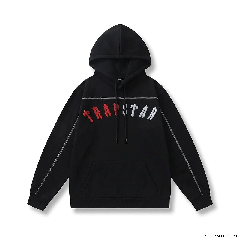 Trapstar letter-style black hoodie