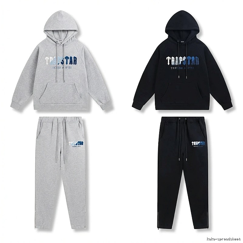 Trapstar Letter Trendy Brand Suit (Grey/Black)