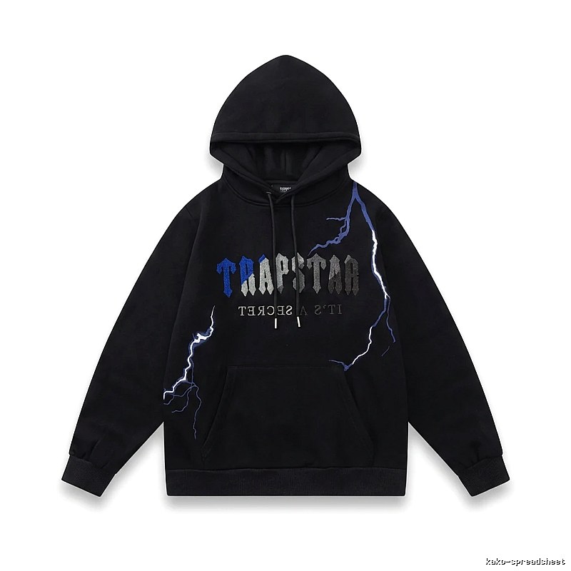 Trapstar Lightning Wind Black Hoodie