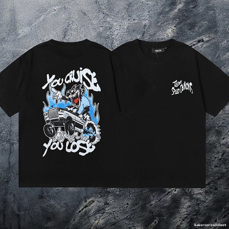 Trapstar Relaxed Keys graphic T-shirt Black White Key with Versatile Design