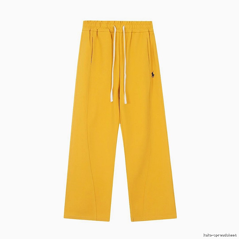 Travel Drawstring Straight Pants by RalphLauren - Mustard Yellow