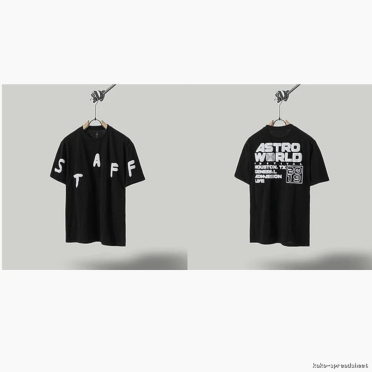 Travis Scott Astroworld Street Style Black T-Shirt