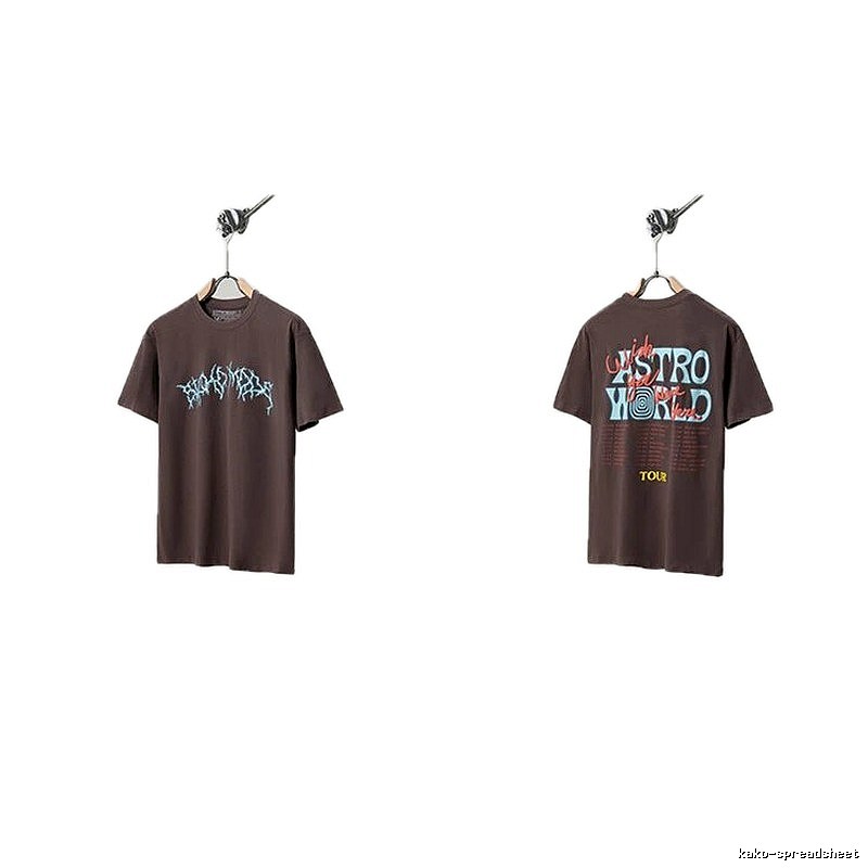 Travis Scott Astroworld Street Style Dark Brown T-Shirt