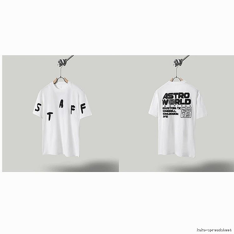 Travis Scott AstroWorld Street Style White T-Shirt