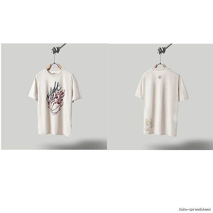 Travis Scott Cactus Co-branded Street-style Off-white T-shirt