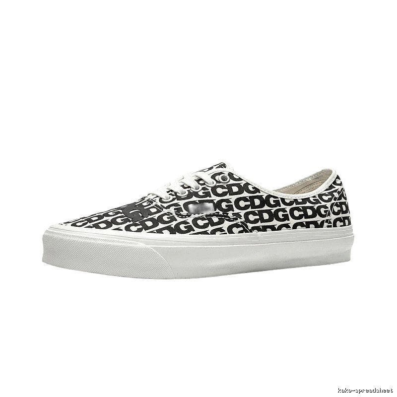Vans CDG Co-branded Black and White Canvas Shoes