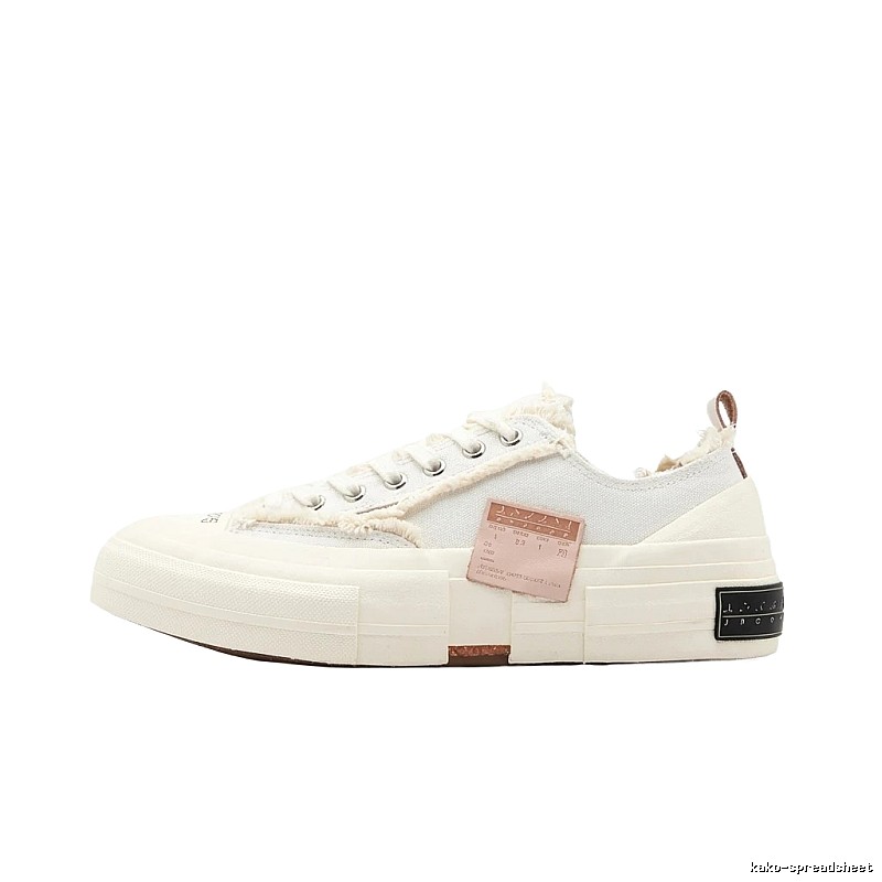 Xvessel Deconstructed Style White Canvas Shoes