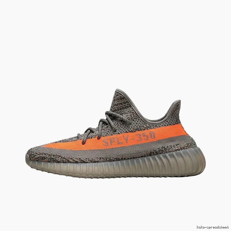 Yeezy 350 Trendy Gray-Orange Sneakers