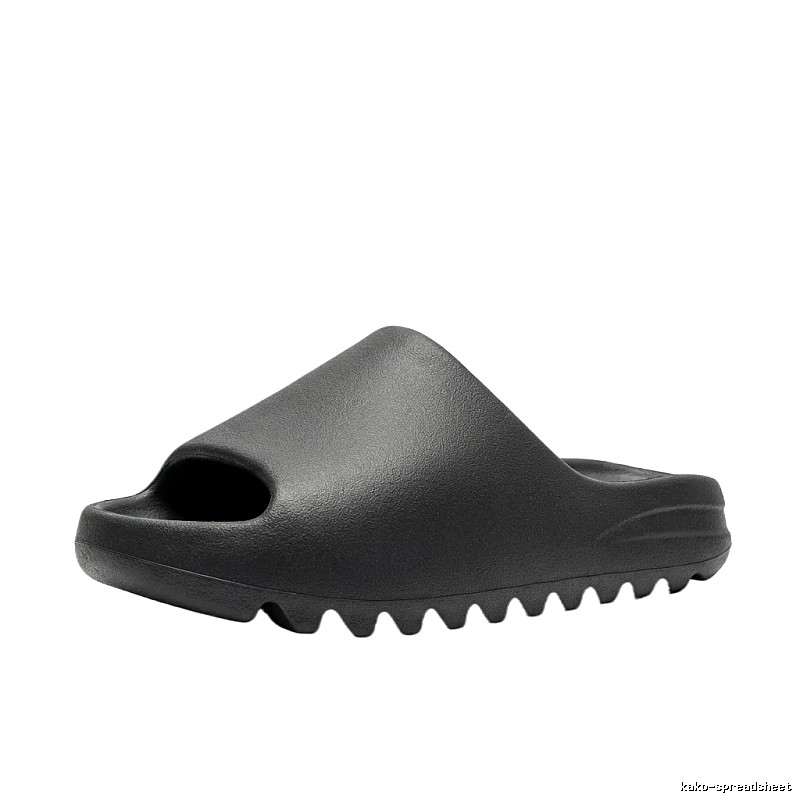 Yeezy matte black slippers